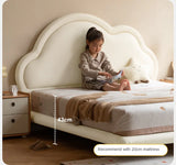 Сream style Organic Leather kid's Cloud Bed, suspended bed<