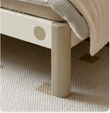 Poplar solid wood kids bed white cream<