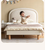 Cream style Organic Leather kid's Bed<
