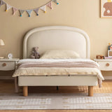 Cream style Organic Leather kid's Bed<