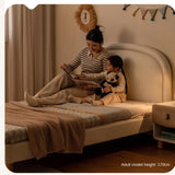 Cream style Organic Leather kid's Bed<