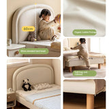 Cream style Organic Leather kid's Bed<