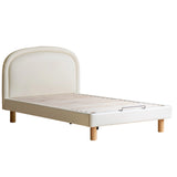 Cream style Organic Leather kid's Bed<