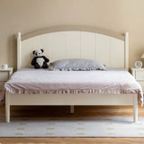 Rubber wood Cream Style Children's Bed White<