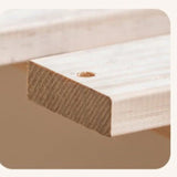 Rubber wood Cream Style Children's Bed White<