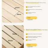 Rubber wood Cream Style Children's Bed White<