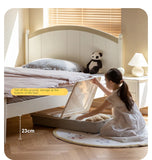 Rubber wood Cream Style Children's Bed White<
