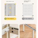 Rubber wood Cream Style Children's Bed White<