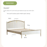 Rubber wood Cream Style Children's Bed White<