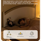 Rubber wood Cream Style Children's Bed White<