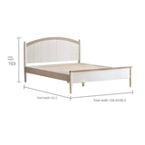 Rubber wood Cream Style Children's Bed White<