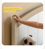 Rubber wood Cream Style Children's Bed White<