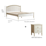Rubber wood Cream Style Children's Bed White<