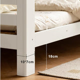 Rubber wood, Beech Solid Wood Children's Bunk Bed Cream Style White.
