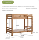 Rubber wood, Beech Solid Wood Children's Bunk Bed Cream Style White.