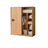 Oak Solid Wood Kids Sliding Door Wardrobe