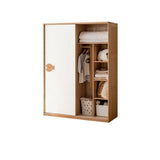 Oak Solid Wood Kids Sliding Door Wardrobe