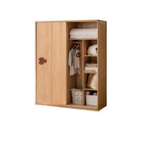 Oak Solid Wood Kids Sliding Door Wardrobe