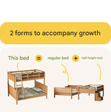 Beech Solid Wood Children's Bunk Bed.