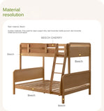 Beech Solid Wood Children's Bunk Bed.