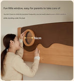 Beech solid wood with guardrails bunk bed.