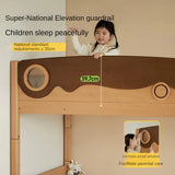 Beech solid wood with guardrails bunk bed.
