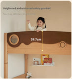 Beech solid wood with guardrails bunk bed.