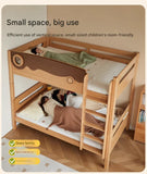 Beech solid wood with guardrails bunk bed.