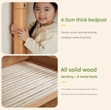 Beech solid wood with guardrails bunk bed.