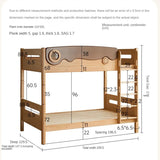 Beech solid wood with guardrails bunk bed.