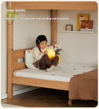 Beech solid wood with guardrails bunk bed.