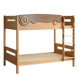 Beech solid wood with guardrails bunk bed.