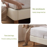 Organic leather Children's Cream Style Soft Bed.