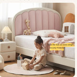 Organic leather Children's Cream Style Soft Bed.