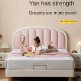 Organic leather Children's Cream Style Soft Bed.