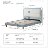 Organic Leather Children's Soft Bed Boys and Girls.