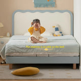 Organic Leather Children's Soft Bed Boys and Girls.