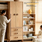 Oak Solid Wood Kids Wardrobe Free Combination