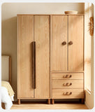 Oak Solid Wood Kids Wardrobe Free Combination