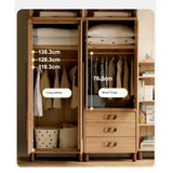 Oak Solid Wood Kids Wardrobe Free Combination