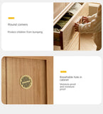 Oak Solid Wood Kids Wardrobe Free Combination
