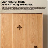 Oak Solid Wood Kids Sliding Door Wardrobe.