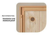 Oak Solid Wood Kids Sliding Door Wardrobe.