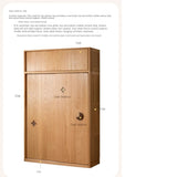 Oak Solid Wood Kids Sliding Door Wardrobe.