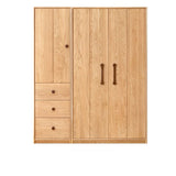 Oak Solid Wood Multi-functional Kids Wardrobe