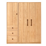 Oak Solid Wood Multi-functional Kids Wardrobe