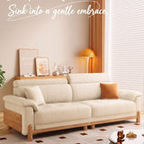 Natural Off White Walnut Off White Rustic Fabric Solid Wood
