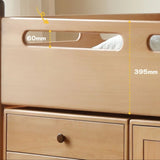 Beech solid wood Mid-high bed with slanting ladder<