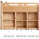 Beech solid wood Mid-high bed with slanting ladder<