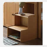 Beech solid wood Mid-high bed with slanting ladder<